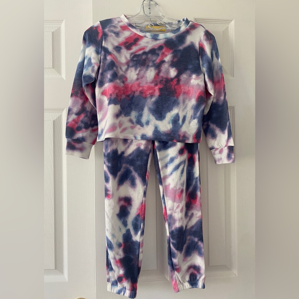 NWOT Mini Society Tie Dye Sweatshirt & Sweatpants Set 2-Piece